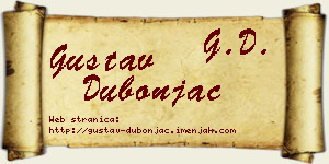 Gustav Dubonjac vizit kartica
